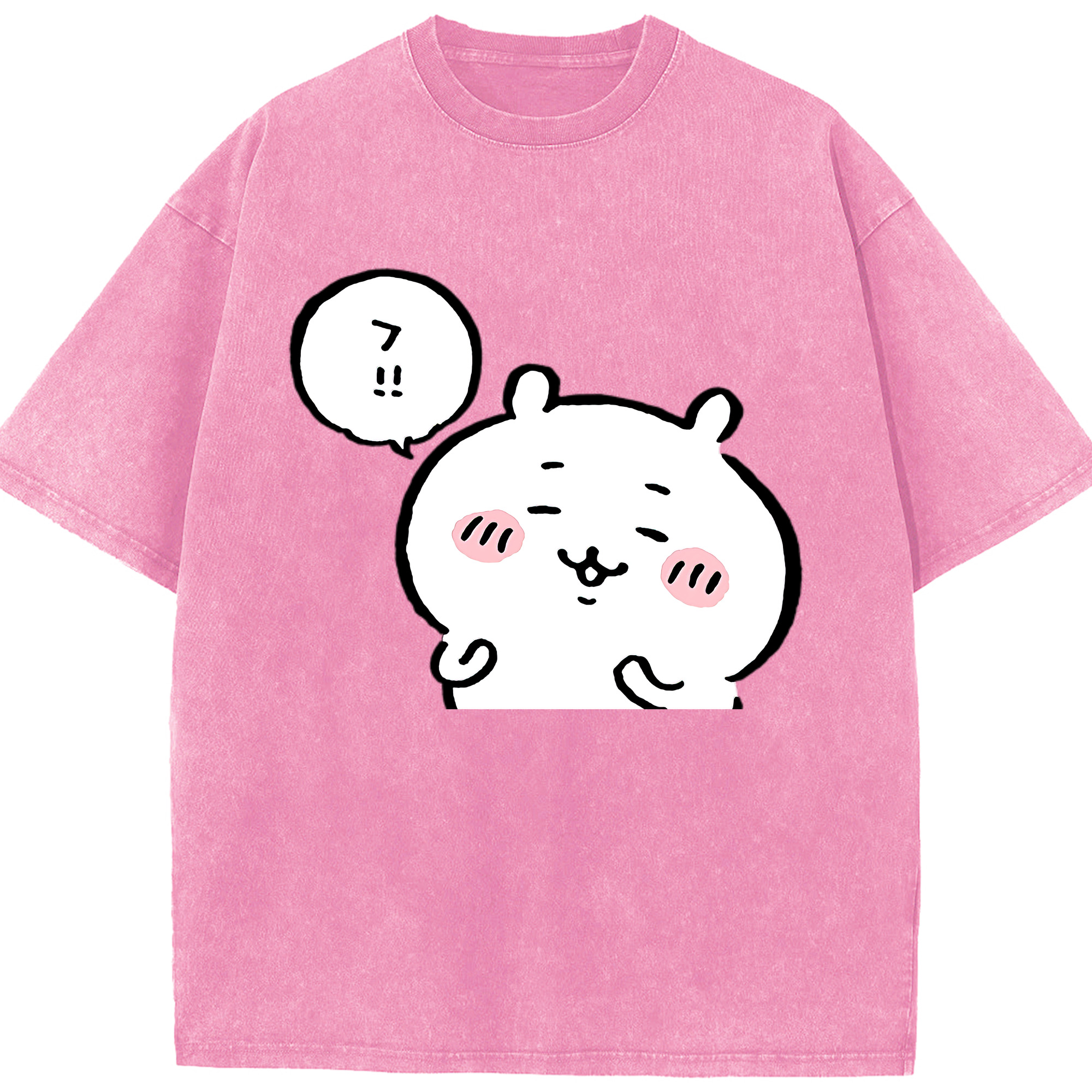 （画像用） ちいかわ ちいかわ Chii-kawa chiikawa 綿100% ヴィンテージ風 半袖Tシャツ（フロントプリント）